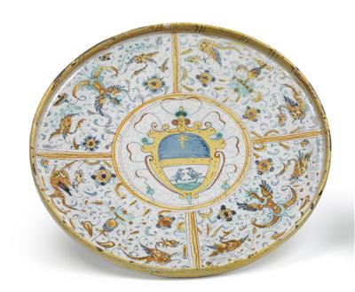 Bowl with foot (Alzata), - Antiques: Clocks, Metalwork, Asiatica, Faience, Folk art, Sculptures