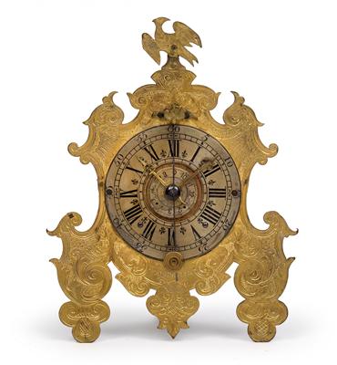 A small Baroque "Zappler" table clock, "Wolfgang Stadler in Ingolstat" - Antiquariato - orologi, metalli lavorati, asiatica, ceramica faentinas, arte popolare, sculture