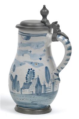 Small pear-shaped jug, - Antiques: Clocks, Metalwork, Asiatica, Faience, Folk art, Sculptures