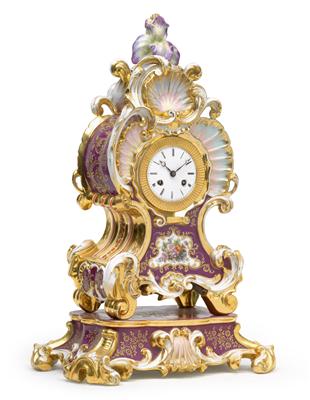 Louis Philippe Porzellanuhr - Antiquitäten - Uhren, Metallarbeiten, Asiatika, Fayencen, Volkskunst, Skulpturen