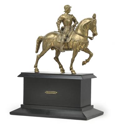 Equestrian statuette of Andrea Colleoni, - Antiques: Clocks, Metalwork, Asiatica, Faience, Folk art, Sculptures