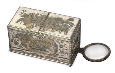 Silver snuffbox with hidden magnifier - Antiquariato - orologi, metalli lavorati, asiatica, ceramica faentinas, arte popolare, sculture