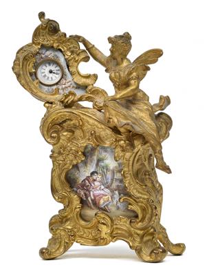 Wiener Historismus Emailuhr - Antiquitäten - Uhren, Metallarbeiten, Asiatika, Fayencen, Volkskunst, Skulpturen