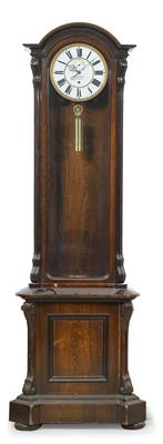 A Late Biedermeier longcase clock from Vienna, with one-month power reserve "F. Schönberger" - Antiques: Clocks, Metalwork, Asiatica, Faience, Folk art, Sculptures