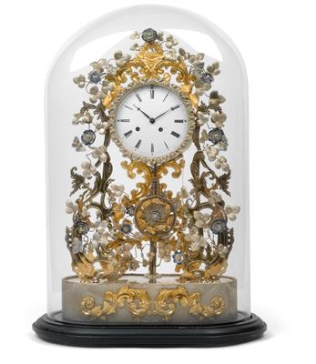 Biedermeier Jubiläumsuhr - Antiquitäten (Uhren, Skulpturen, Metallarbeiten, Fayencen, Volkskunst, Silber)