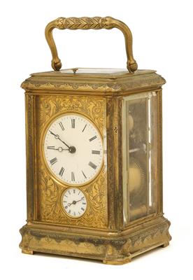 A Historism Period travel alarm clock from France, - Starožitnosti
