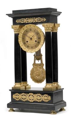 A Louis Philippe marble portico clock - Starožitnosti