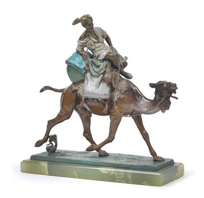 An oriental mounted on a camel, - Starožitnosti