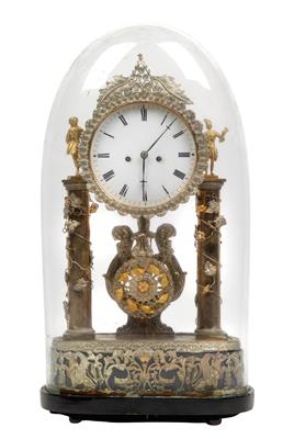 A Biedermeier wedding clock with musical mechanism - Clocks, Metalwork, Faience, Folk Art, Sculptures +Antique Scientific Instruments and Globes