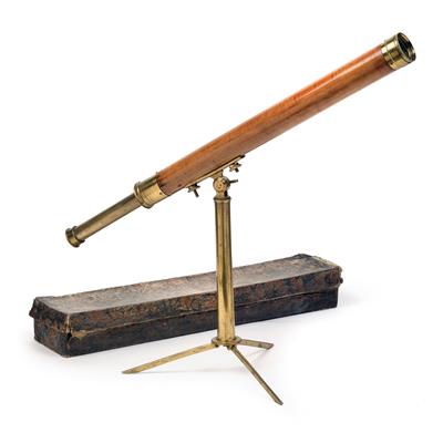 A rare Telescope by (Christian) Cornelius August Reissig (1781–1860) - Orologi, metalli lavorati, arte popolare e ceramica faentina, sculture  +Strumenti scientifici e globi d'epoca