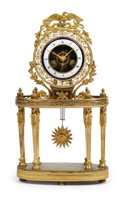 A bronze mantle clock from France, - Clocks, Metalwork, Faience, Folk Art, Sculptures +Antique Scientific Instruments and Globes