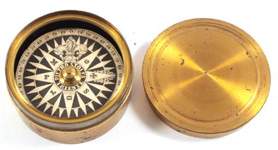 Kleiner Schiffskompass von Pietro (Peter) Stolfa - Antiquitäten, Historische wissenschaftliche Instrumente, Globen und Modelle
