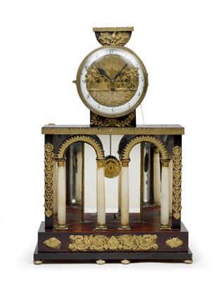 Empire Kommodenuhr mit Automat "Schmied und Schleifer" - Uhren, Metallarbeiten, Varia, Vintage, Fayence, Volkskunst, Skulpturen