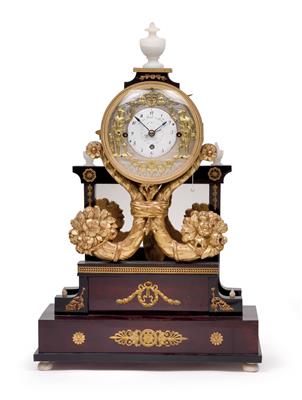 An Empire commode clock with jacquemart, - Antiques: Clocks, Sculpture, Faience, Folk Art, Vintage, Metalwork