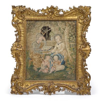 The Holy Family and St John as a boy, - Antiquariato - orologi, sculture, maioliche, arte popolare