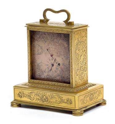 A small bronze table clock with central second from France, - Starožitnosti