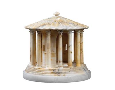 A model of the round temple on the Tiber in Rome, - Antiques: Clocks, Sculpture, Faience, Folk Art, Vintage