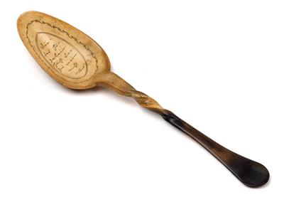 A spoon from Sterzing, - Antiquariato - orologi, sculture, maioliche, arte popolare