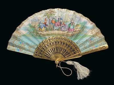 Three folding fans, mid-nineteenth century - Clocks, Vintage, Sculpture, Faience, Folk Art, Fan Collection