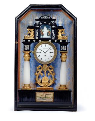 A Biedermeier portal clock with display case - Starožitnosti
