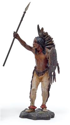 A F. X. Bergmann figure: Viennese bronze, Native American, - Starožitnosti