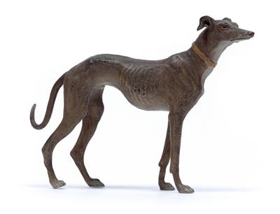 A F. X. Bergmann figure: Viennese bronze, greyhound, - Orologi, vintage, sculture, maioliche, arte popolare
