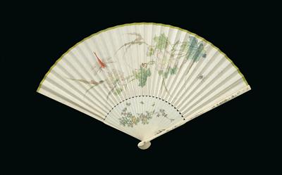 A folding fan, China, nineteenth century - Clocks, Vintage, Sculpture, Faience, Folk Art, Fan Collection