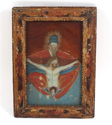 A painting on glass, The Trinity, Tyrol, - Starožitnosti