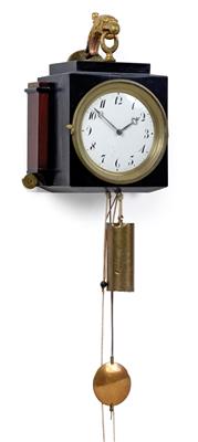A small Empire wall-mounted pendulum clock - Clocks, Vintage, Sculpture, Faience, Folk Art, Fan Collection