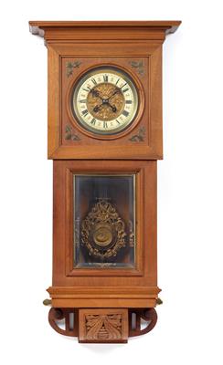 A small art nouveau wall-mounted pendulum clock "FM Mauthe" - Starožitnosti