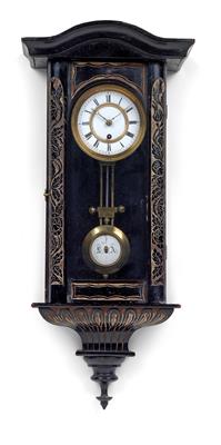 A miniature wall-mounted pendulum clock - Clocks, Vintage, Sculpture, Faience, Folk Art, Fan Collection
