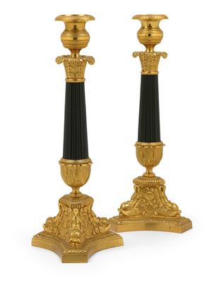 A pair of candelabras - Clocks, Vintage, Sculpture, Faience, Folk Art, Fan Collection