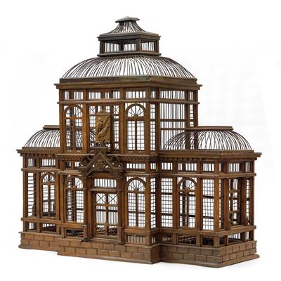 A bird cage, - Clocks, Vintage, Sculpture, Faience, Folk Art, Fan Collection