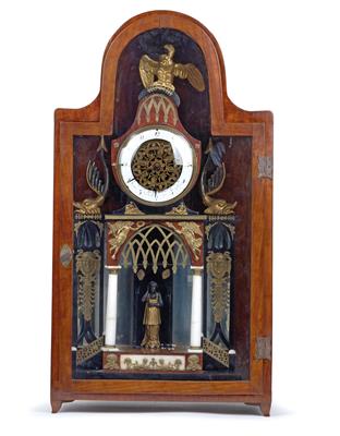 An Empire commode clock with display case, from Vienna, - Clocks, Vintage, Sculpture, Faience, Folk Art, Fan Collection