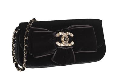 Chanel Black Velvet Evening Bag - Chanel Vintage