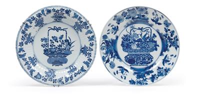 Two blue and white plates, China, Kangxi period - Starožitnosti