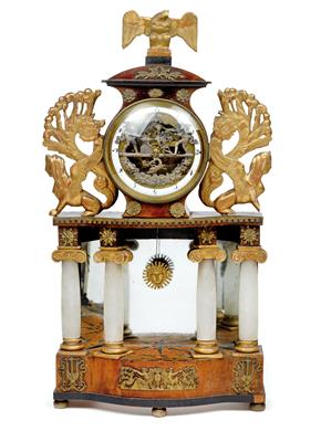 Empire Kommodenuhr mit Automat - Uhren, Metallarbeiten, Vintage, Asiatika, Fayencen, Volkskunst, Skulpturen