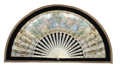 A folding fan, France around 1840/50 - Antiquariato - orologi, vintage, arte asiatica, maioliche, arte popolare, sculture
