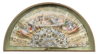 A folding fan, France around 1850/60 - Antiques: Clocks, Vintage, Asian art, Faience, Folk Art, Sculpture