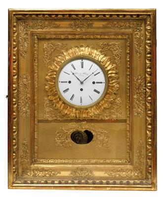 A Biedermeier frame clock from Prague - Antiques: Clocks, Vintage, Asian art, Faience, Folk Art, Sculpture