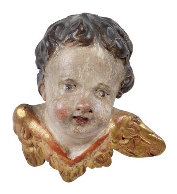 A late Baroque head of an angel, - Starožitnosti