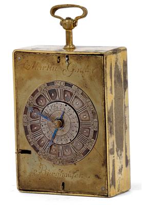 A Baroque miniature clock with striking mechanism and alarm function - Umění a starožitnosti