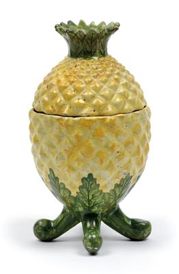 Deckelgefäß in Form einer Ananas, Proskau um 1770 - Uhren, Metallarbeiten, Vintage, Asiatika, Fayencen, Skulpturen, Volkskunst