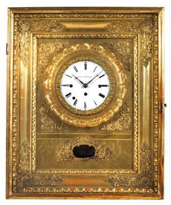 A small Biedermeier frame clock with alarm - Antiques and art