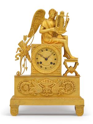 Kleine Charles X Kaminuhr "Apollo" - Uhren, Metallarbeiten, Vintage, Asiatika, Fayencen, Skulpturen, Volkskunst