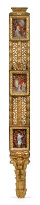 A devotional folk art image in the shape of a pilaster, - Antiques and art