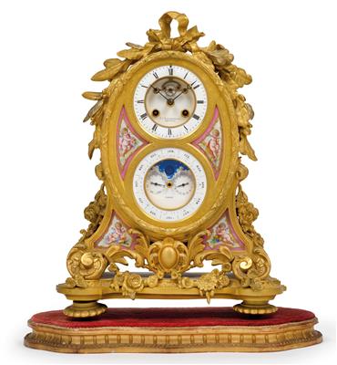 A neoclassical bronze clock with perpetual calendar - Arte e antiquariato