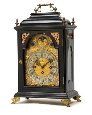 A Baroque bracket clock [Stockuhr] with lunar calendar - Umění a starožitnosti