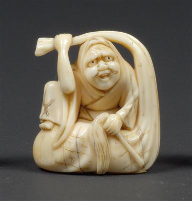 A netsuke of Daruma, Japan, 19th cent. - Umění a starožitnosti