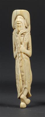 Netsuke eines Holländers, Japan, Ende 18. Jh. - Uhren, Metallarbeiten, Asiatika, Fayencen, Skulpturen, Volkskunst